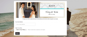 Online wedding rsvp form and wedding website