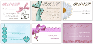 Traditional paper RSVP cards