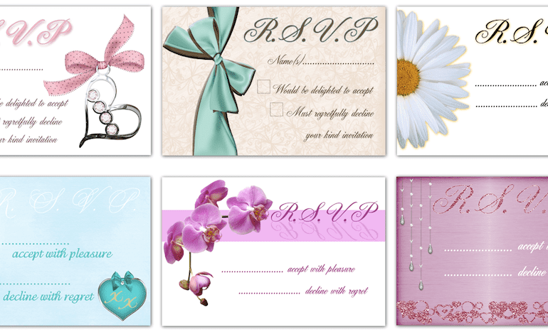 Traditional paper RSVP cards