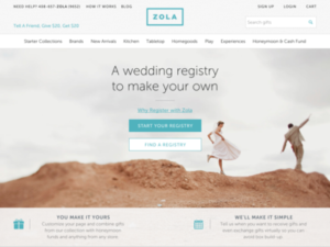 Zola wedding registry