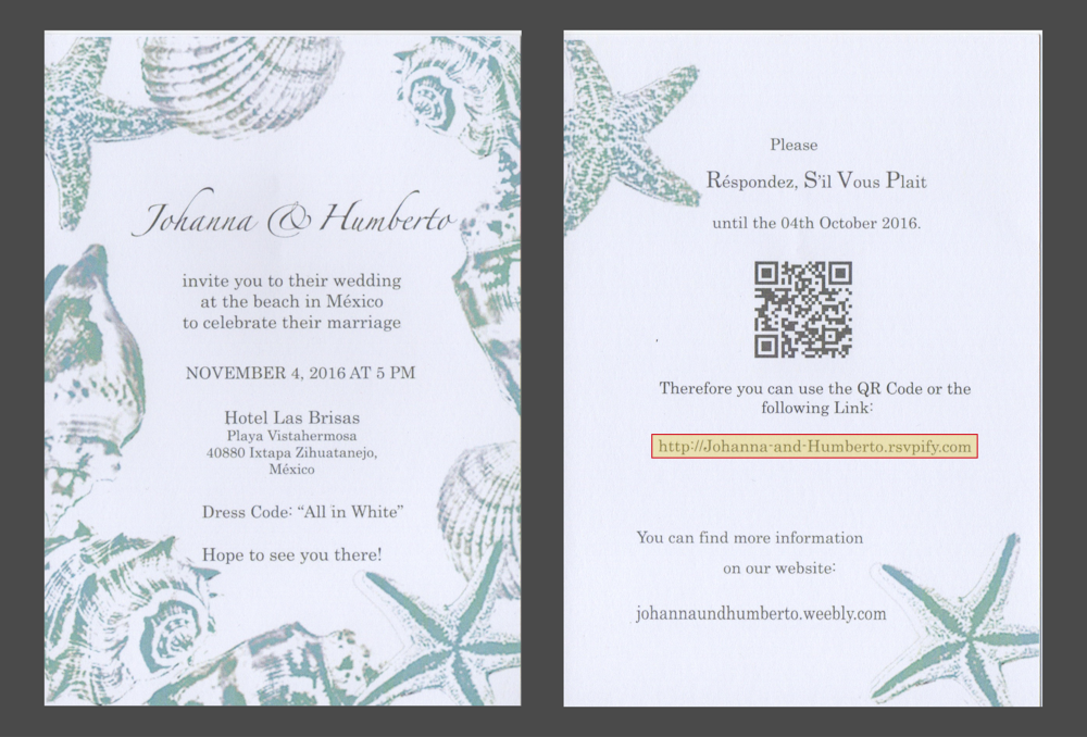 Send paper wedding invitations and collect digital RSVPs