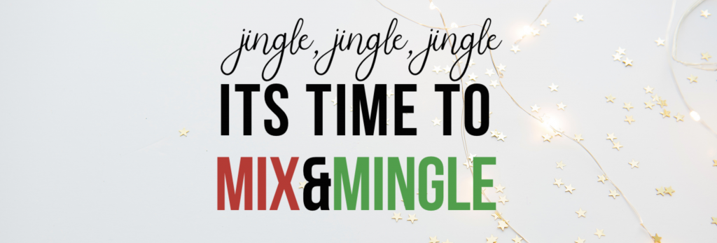 Image of Fun Holiday Party Invitation with text 'Jingle, Jingle, Jingle, Its Time to Mix and Mingle'