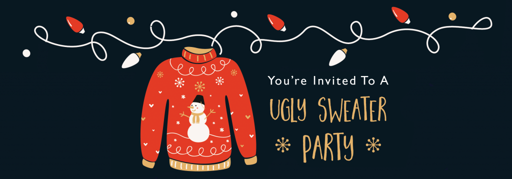 Image of Funny Holiday Party invitation for an Ugly Sweater Party