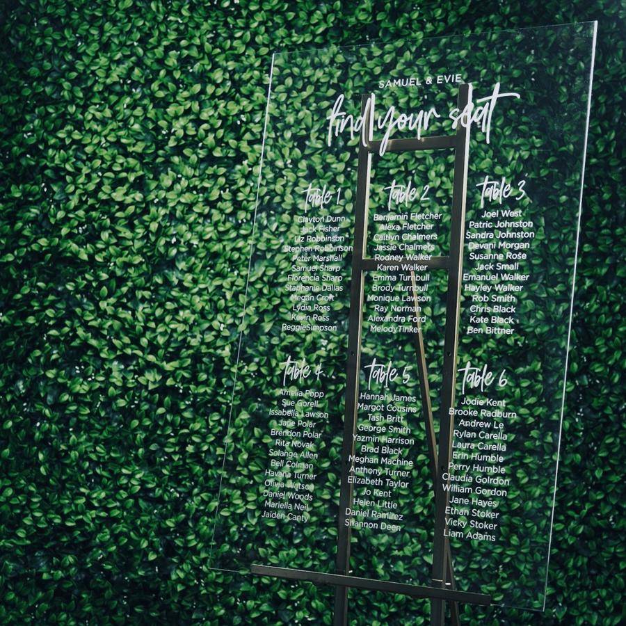 Foam Board Seating Chart 