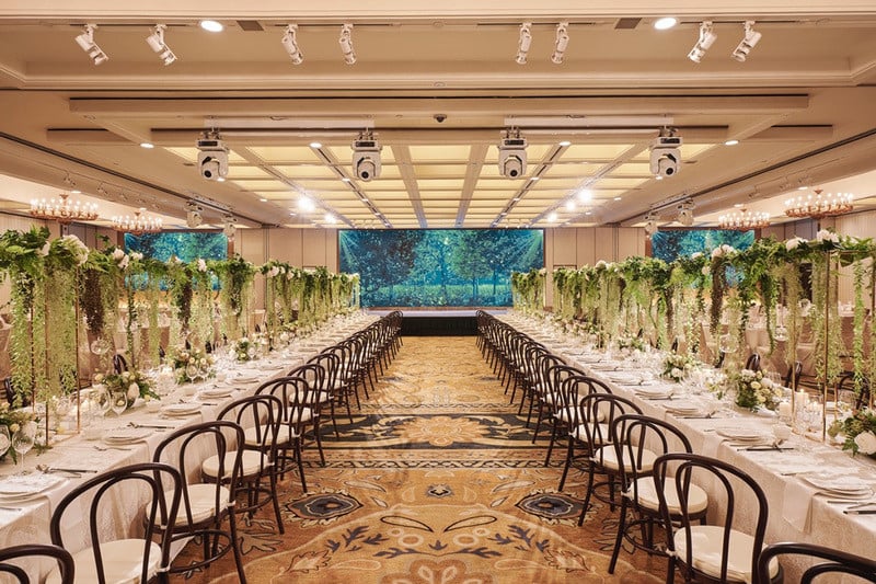 Regent Singapore Ballroom Transformed with California Wedding Theme and LED Screen