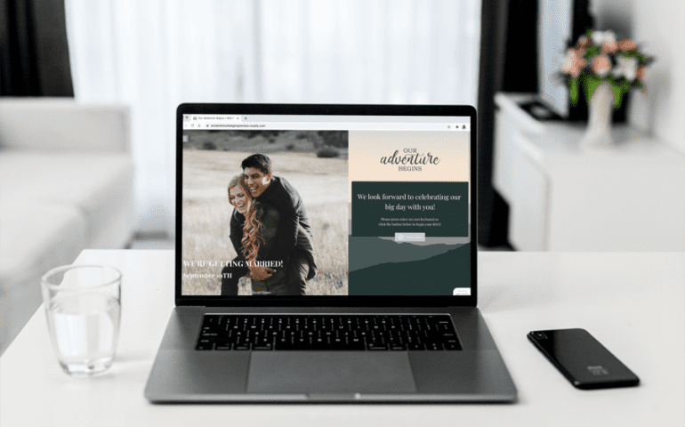 Create a custom wedding website in minutes