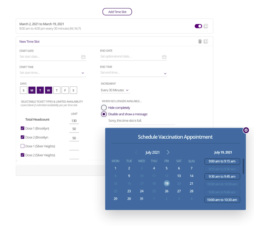 COVID-19 vaccination scheduling software from RSVPIfy