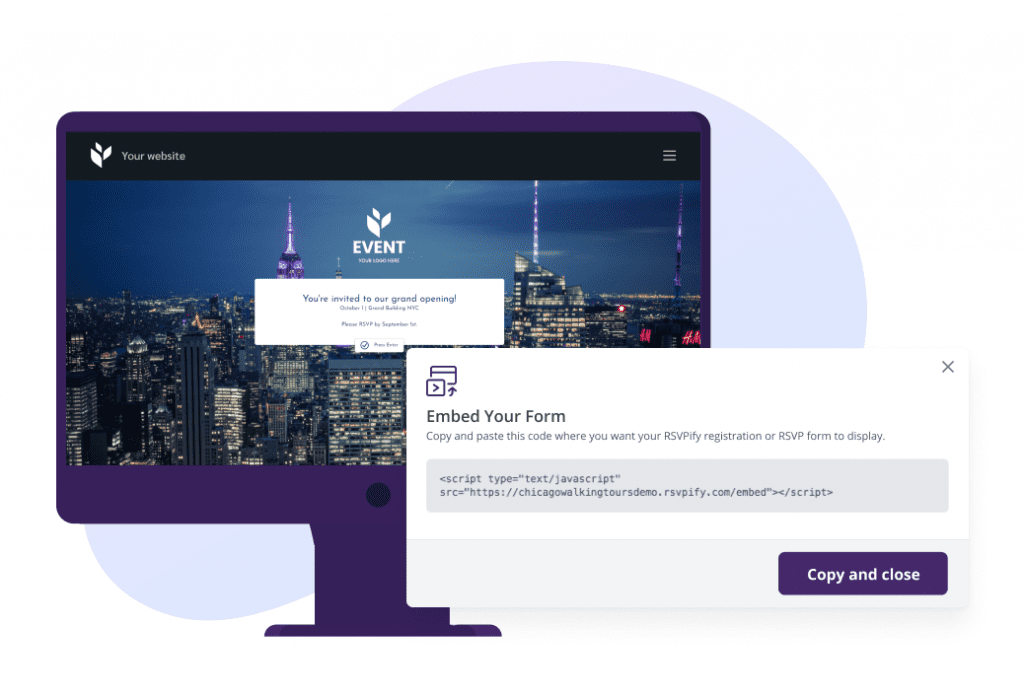 Embed your RSVP with ease with RSVPify