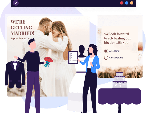 Online invitations and wedding RSVPs make wedding planning simple