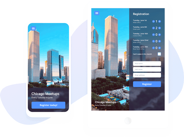 A responsive, mobile friendly online event registration form created using RSVPify's event software