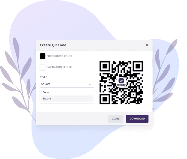 Wedding QR code for RSVP and Invitations - RSVPify