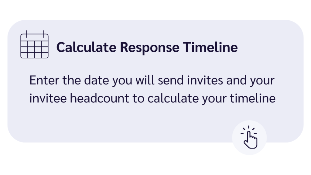 Button to RSVPify's wedding response timeline calculator