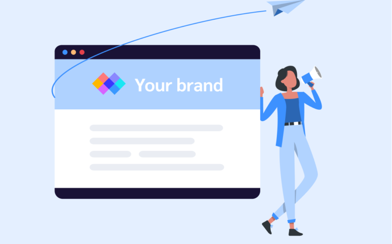 Email invite in browser highlighting 'your brand'