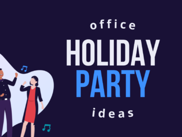 Text "Office Holiday Party Ideas"