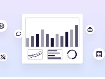 Graphic showing survey reporting results with icons representing various post-event survey tools