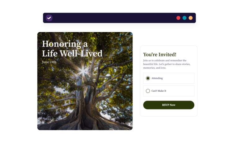 Plan celebration of life events with RSVPify