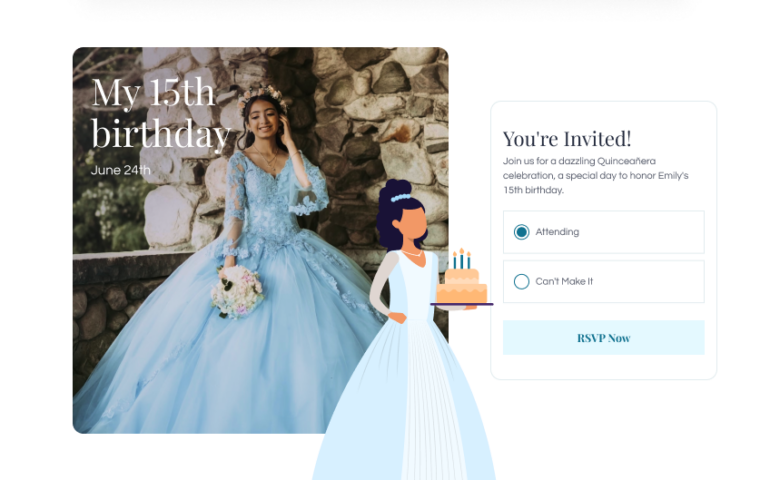RSVPify offers quinceanera invitations and RSVP software
