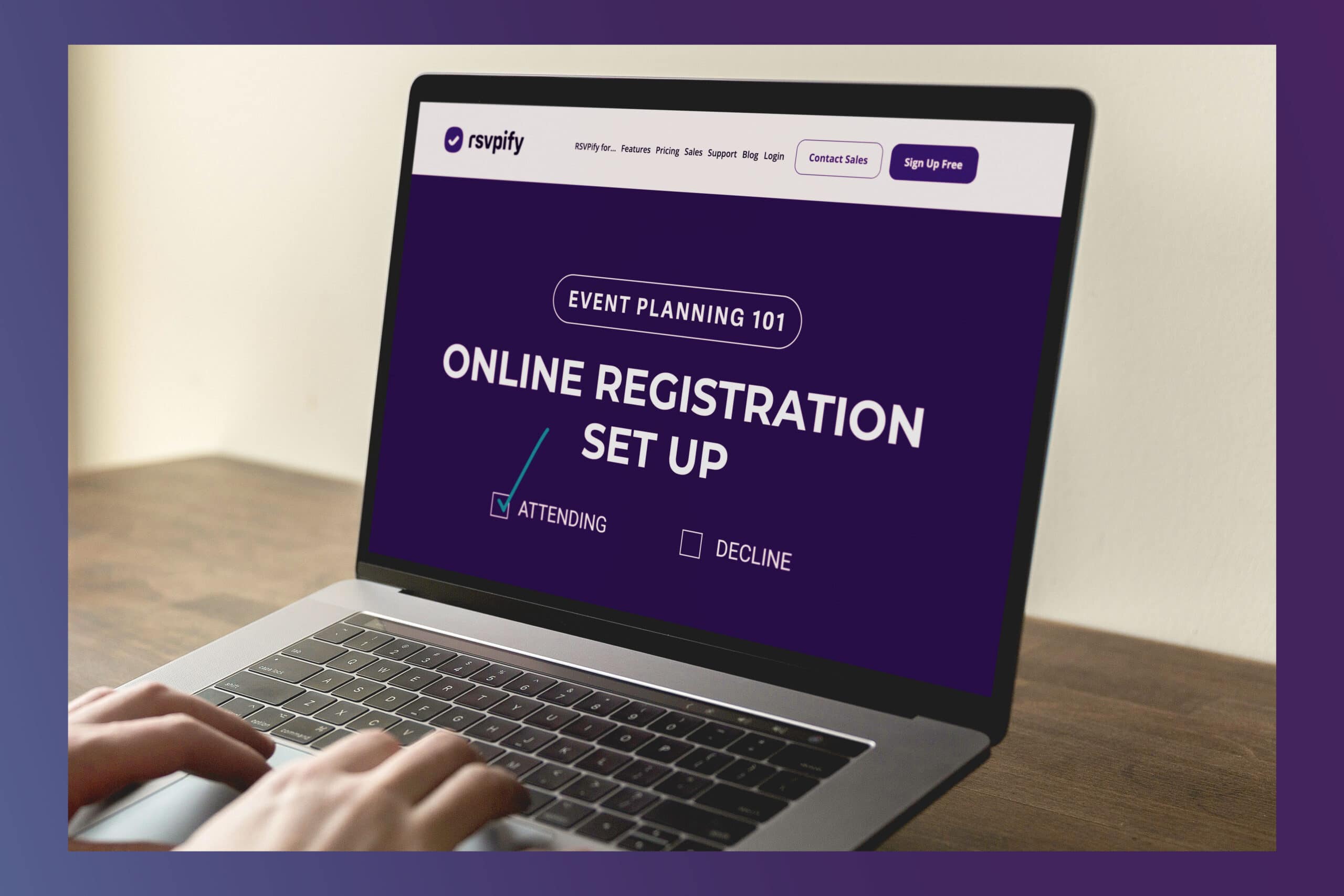 Learn how to set up online registration for an event