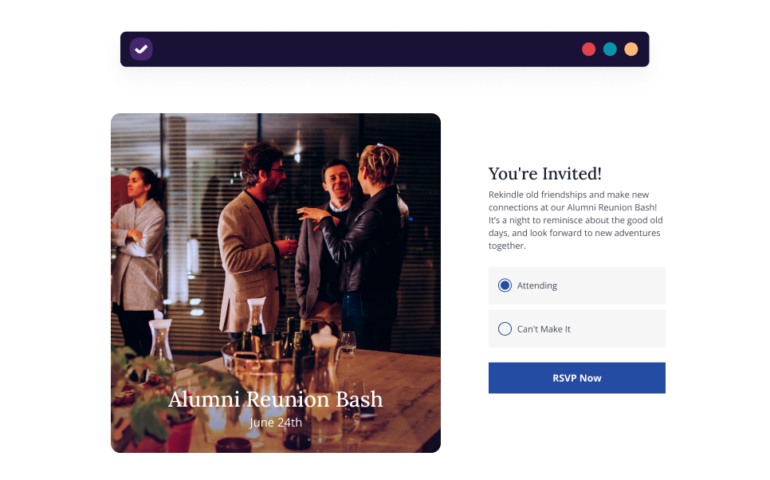 Host alumni events for fundraising and networking with RSVPify