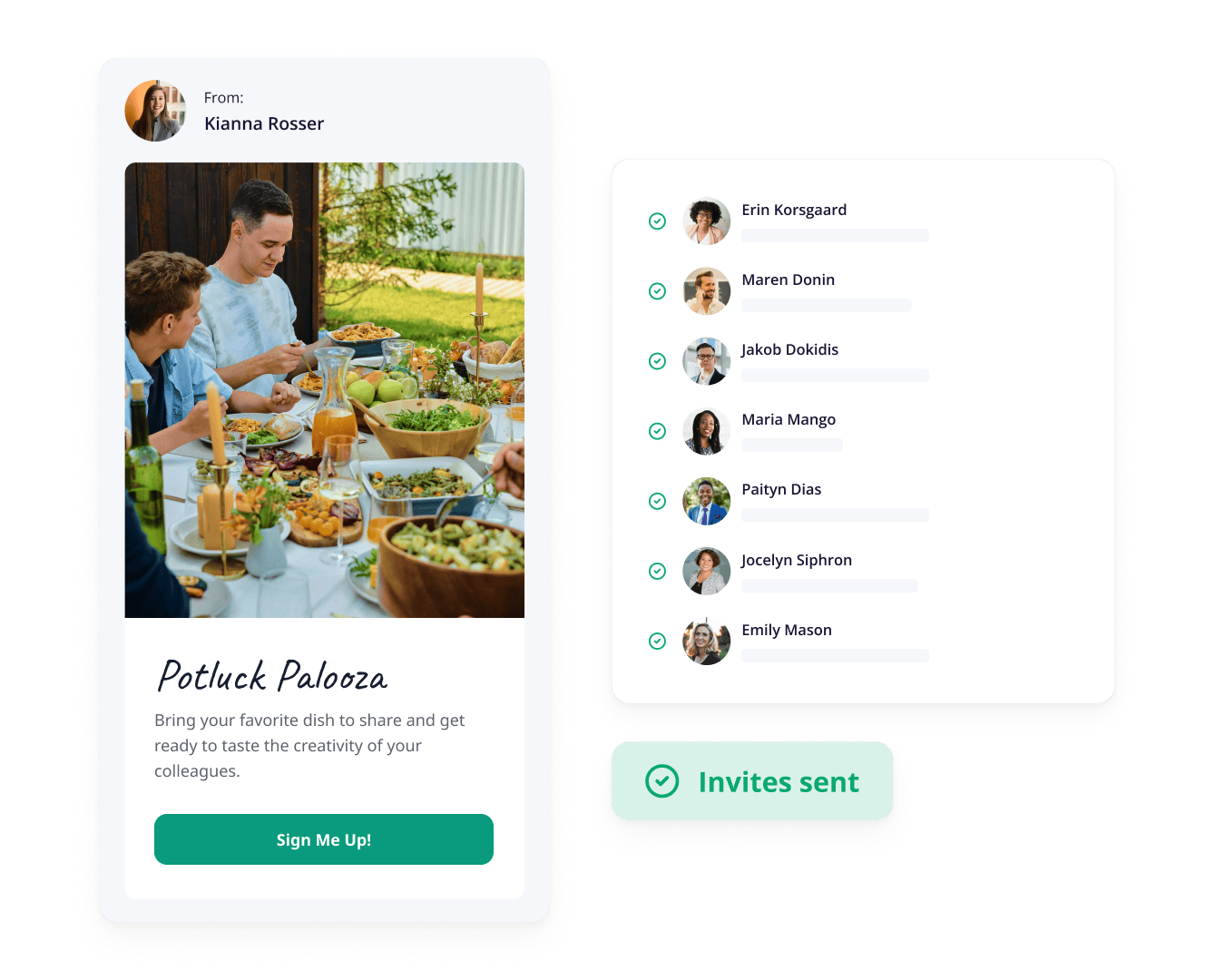 Create a potluck signup sheet online with RSVPify