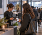 Guest using QR code check-in for a holiday party